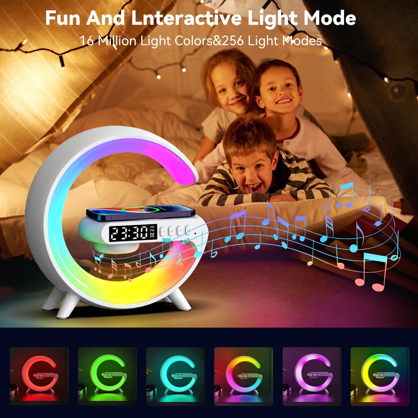 LED Smart Wake Up Light RGB Night Light with Wireless