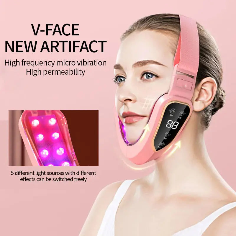 LED Photon Therapy Facial Slimming Vibration
