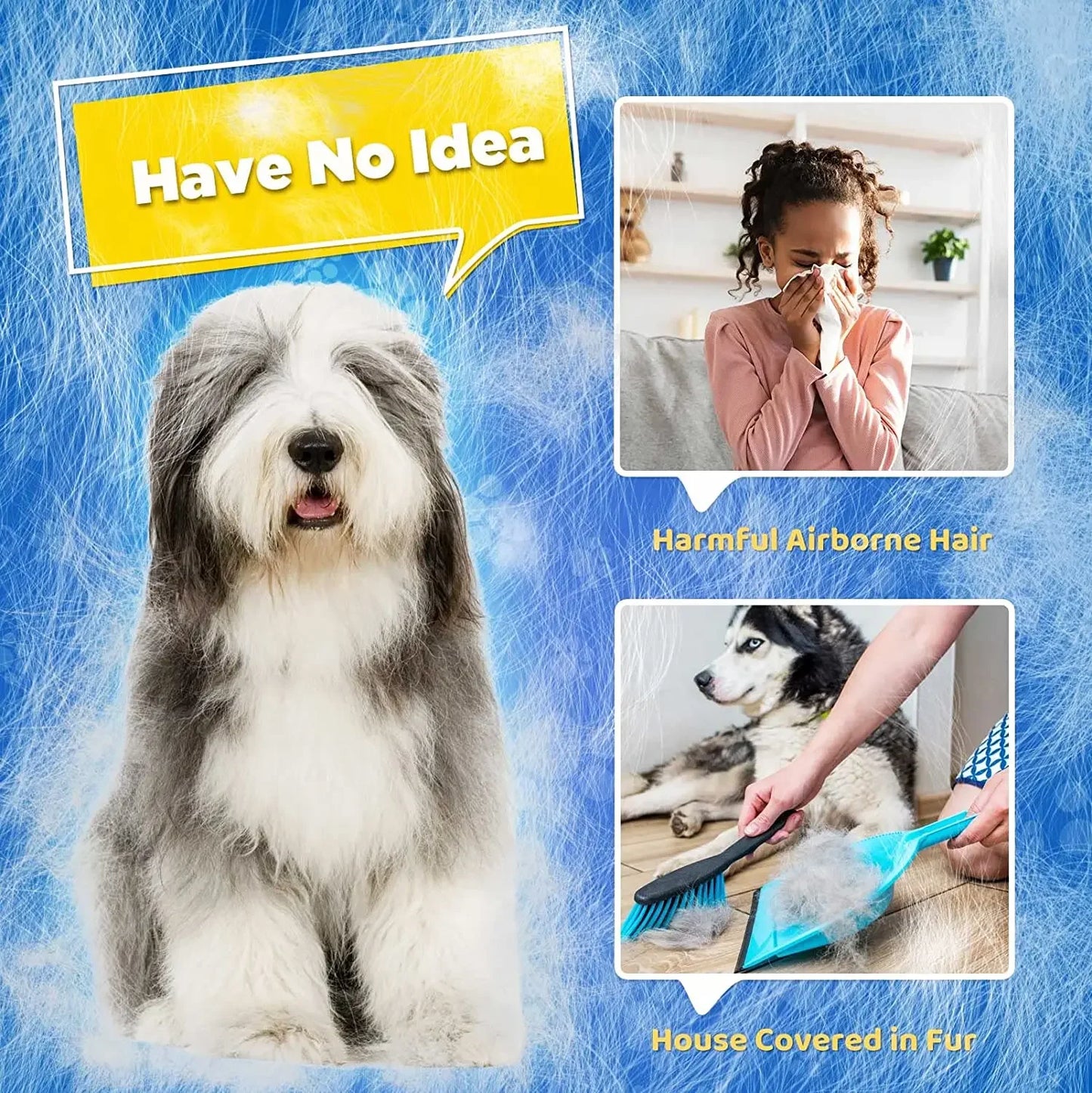 Pet Grooming Glove Gentle Efficient Pet Hair