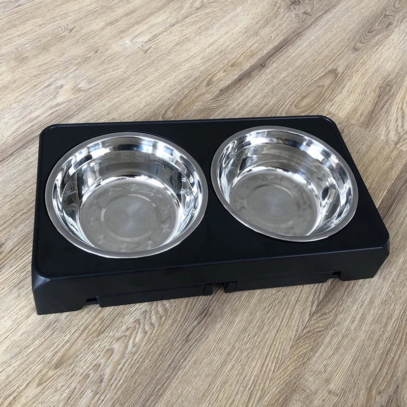 BOOTEELY Elevated Dog Feeder Bowls Adjustable
