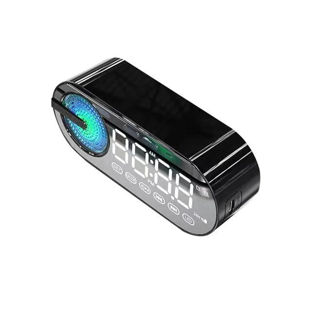 Quiet Wireless Bluetooth Speaker Alarm Clock RGB