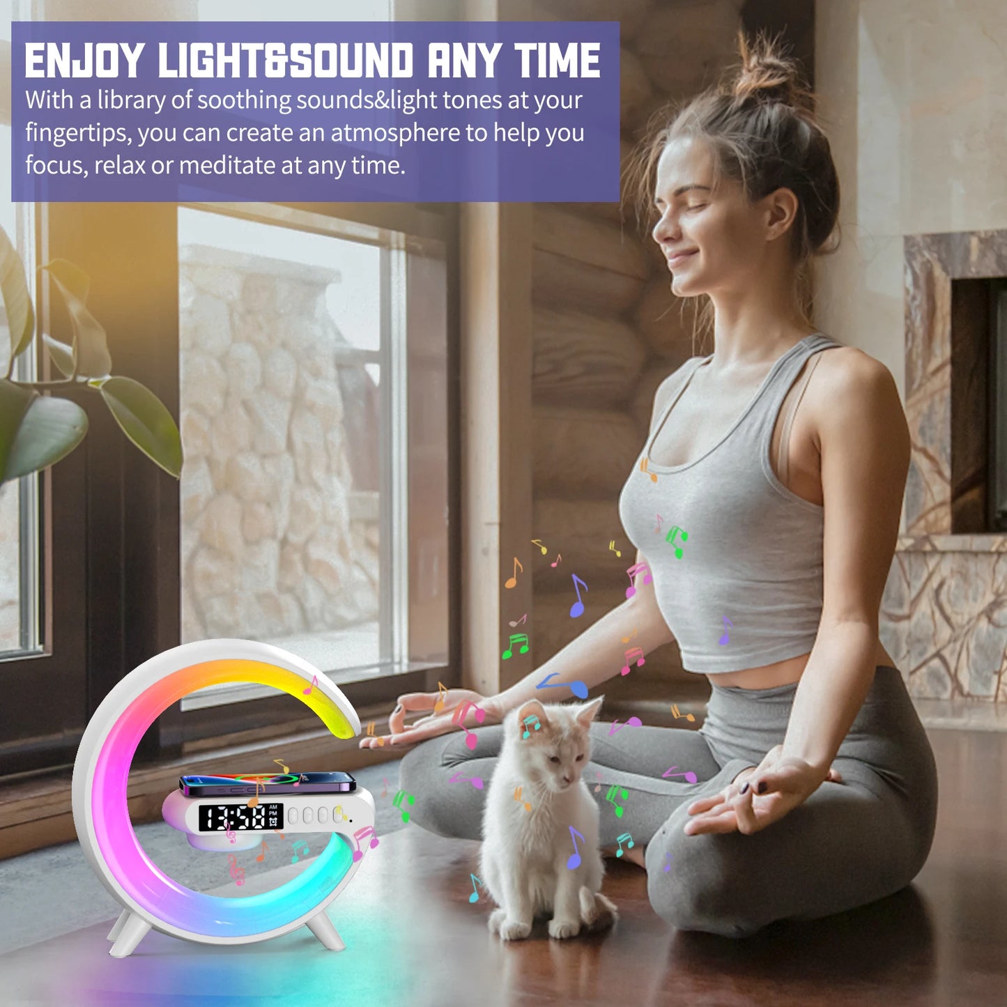 LED Smart Wake Up Light RGB Night Light with Wireless