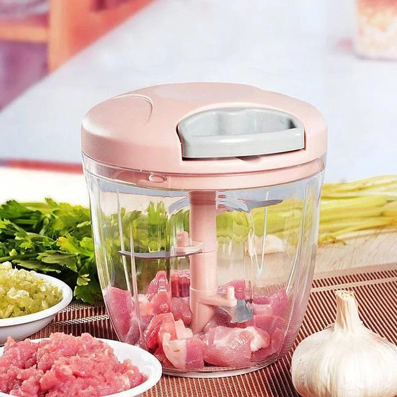 Manual Meat Mincer Garlic Chopper Rotate Garlic