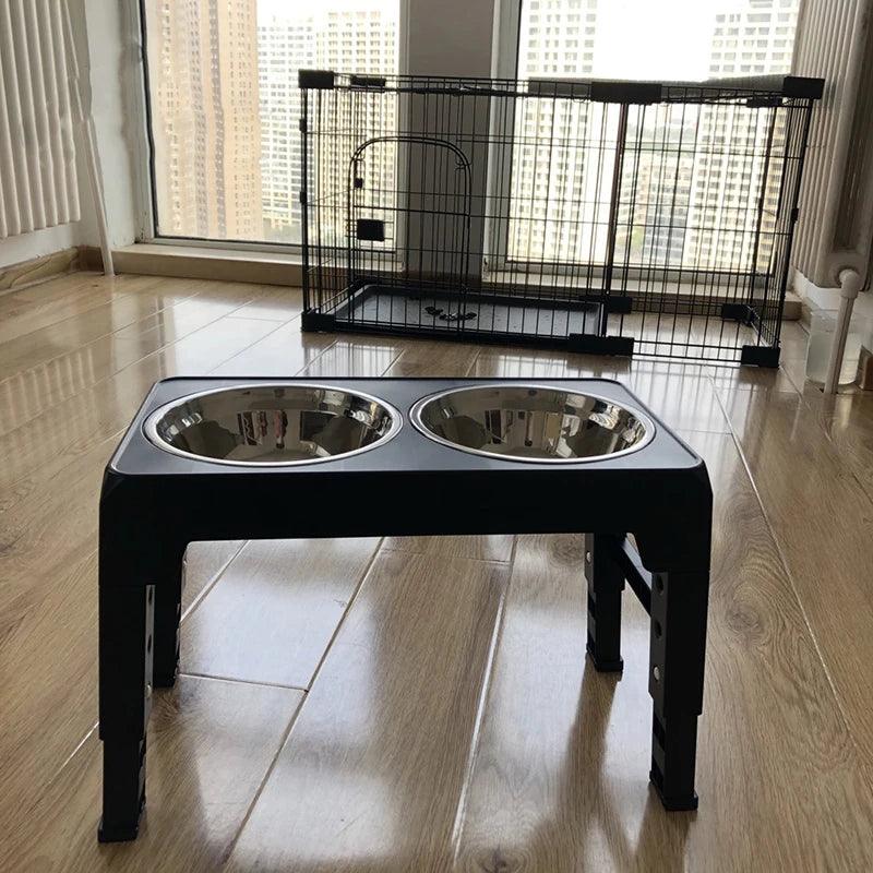 BOOTEELY Elevated Dog Feeder Bowls Adjustable