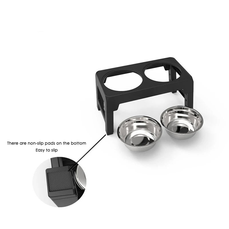 BOOTEELY Elevated Dog Feeder Bowls Adjustable