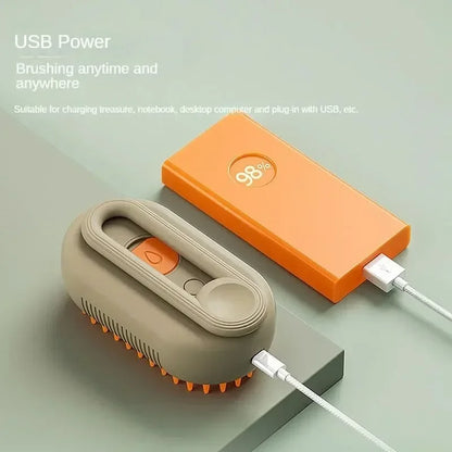 Steamy Dog Brush Electric Spray Cat Hair Brush