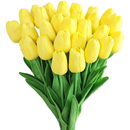 10Pcs Artificial Flower Realistic Touch Tulip Scrap