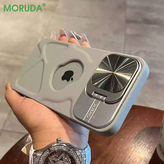 Fashion Logo Hole Magnetic Case for iPhone 11 12