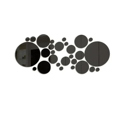 26 pcs 3D Acrylic Mirror Wall Sticker Round Mirror