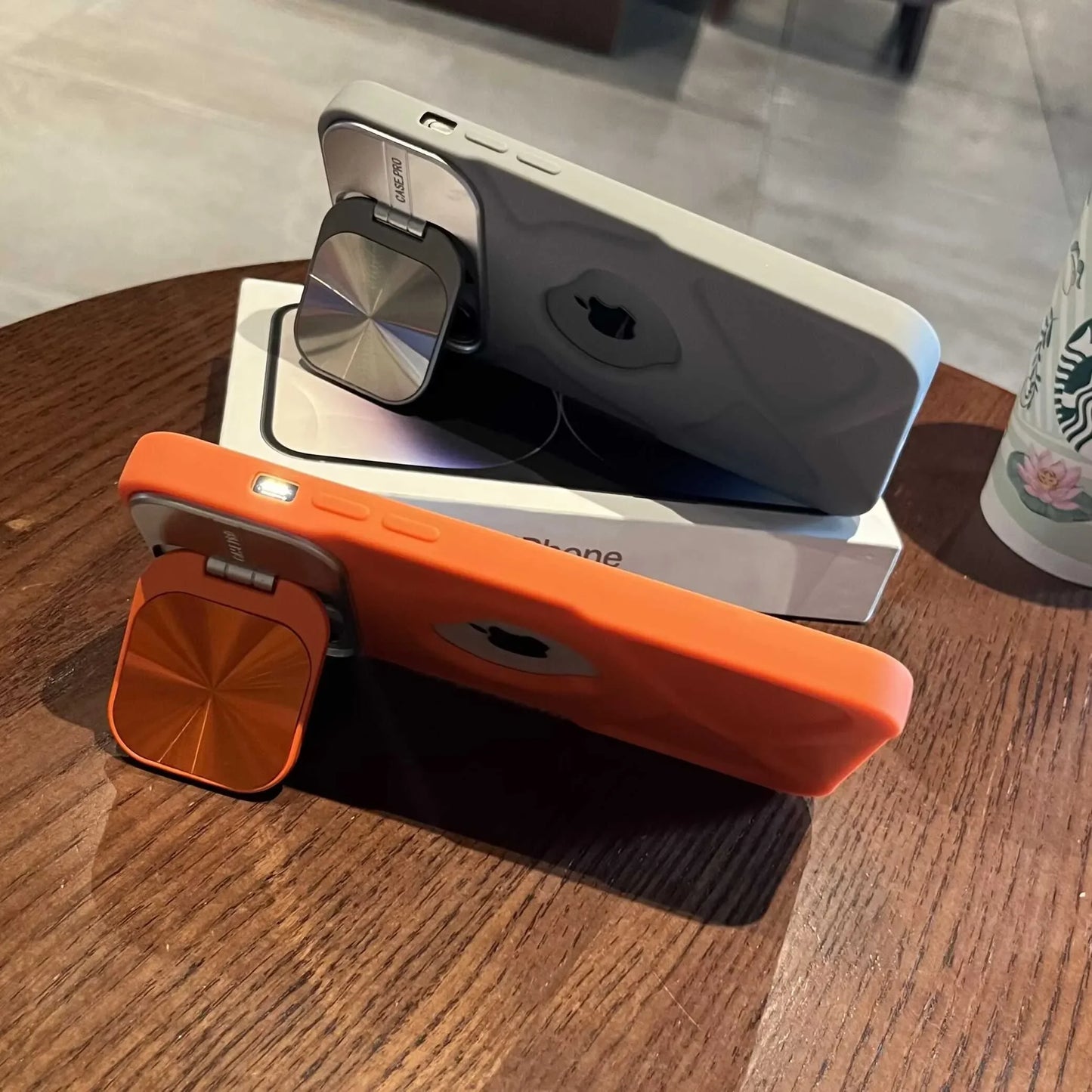 Fashion Logo Hole Magnetic Case for iPhone 11 12