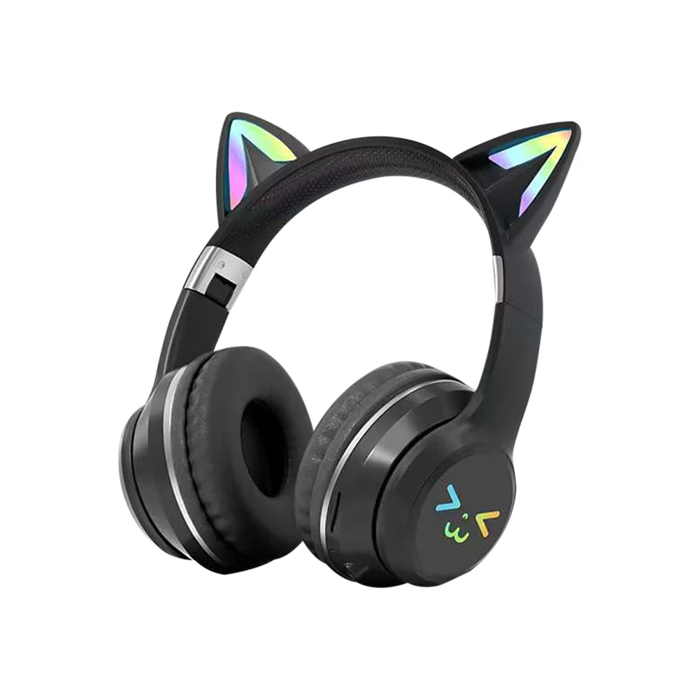 Gradient wireless Headphones RGB cute cat ear