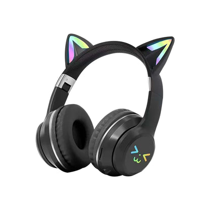 Gradient wireless Headphones RGB cute cat ear
