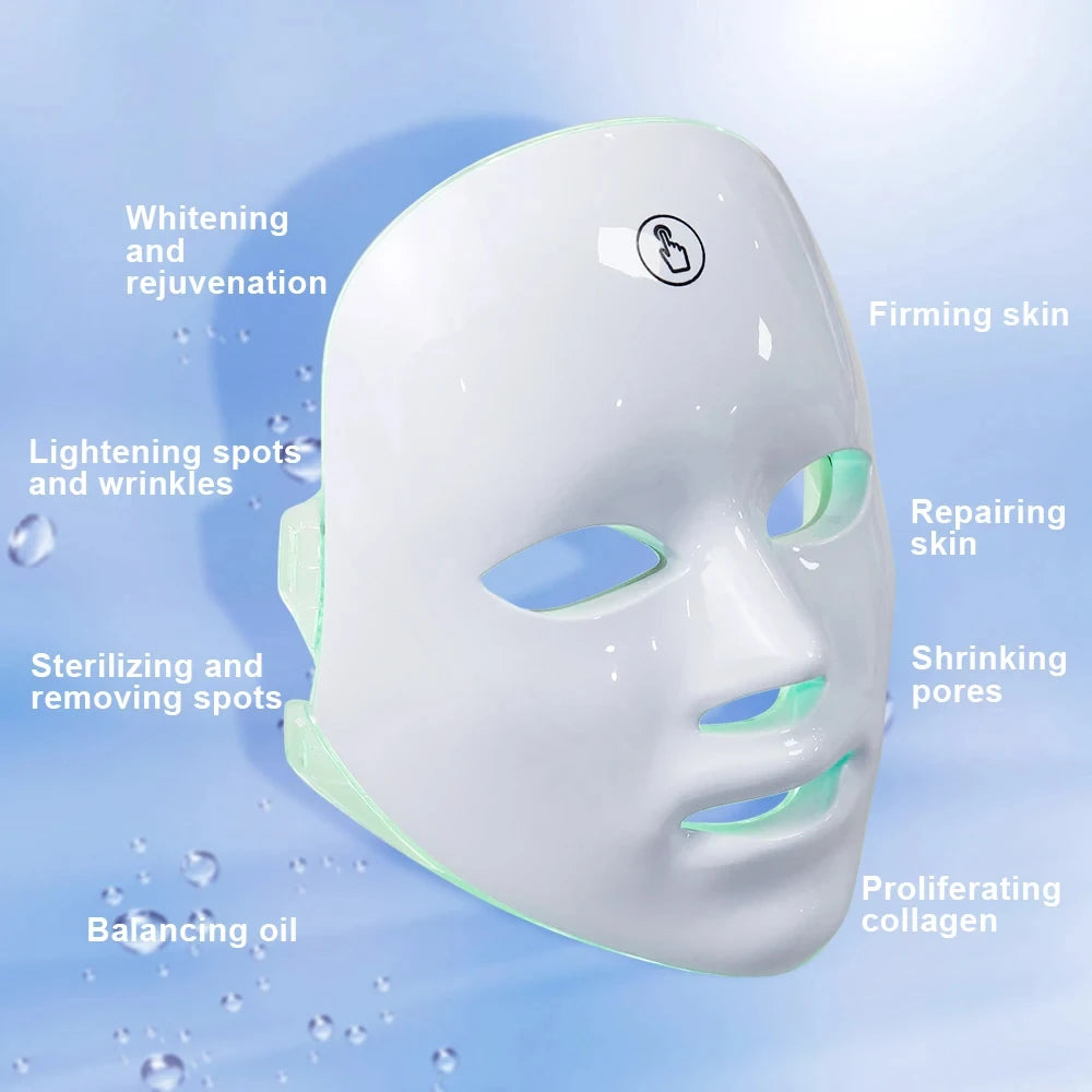 7 Colors LED Facial Mask Photon Therapy Face