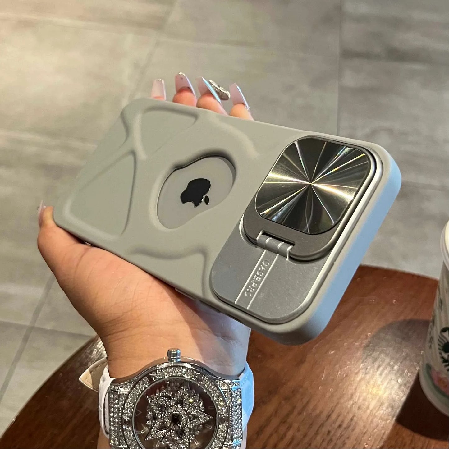 Fashion Logo Hole Magnetic Case for iPhone 11 12