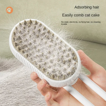 Steamy Dog Brush Electric Spray Cat Hair Brush