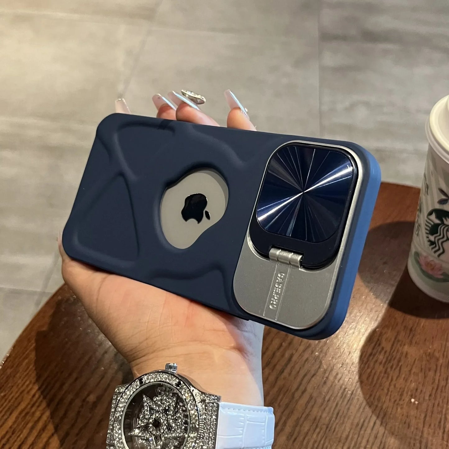 Fashion Logo Hole Magnetic Case for iPhone 11 12