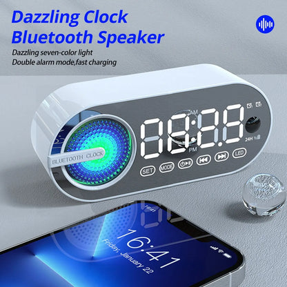 Quiet Wireless Bluetooth Speaker Alarm Clock RGB