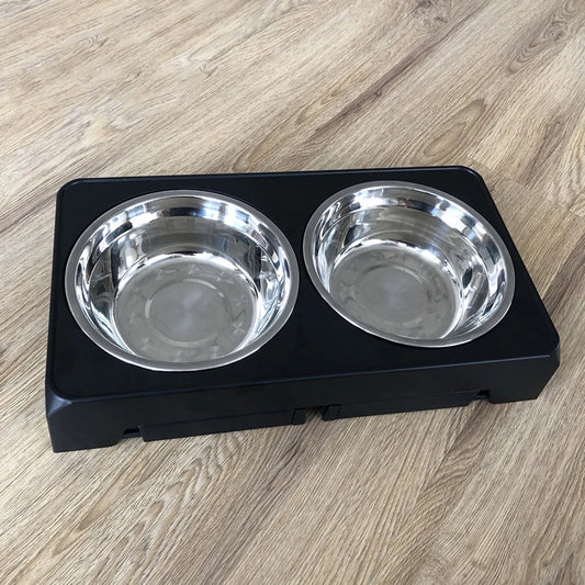 BOOTEELY Elevated Dog Feeder Bowls Adjustable