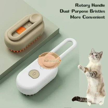 Steamy Dog Brush Electric Spray Cat Hair Brush